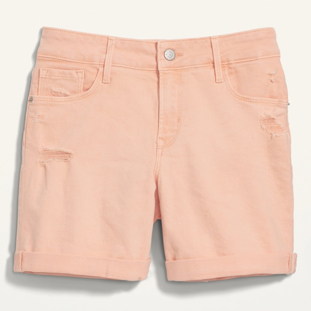 ⭐️ Mid Rise Distressed Pop-Color Denim Shorts ⭐️ - Picture 3 of 3